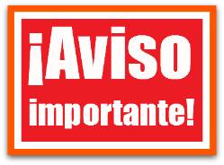 Aviso importante