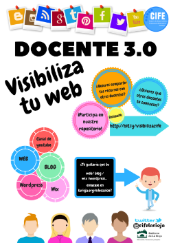 cartel DOCENTE 3.0 VISIBILIZA TU WEB.