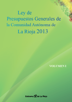 Portada de la Ley de Presupuestos Generales de La Rioja 2013
