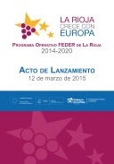 Cartel del acto de lanzamiento del PO FEDER de La Rioja 2014-2020