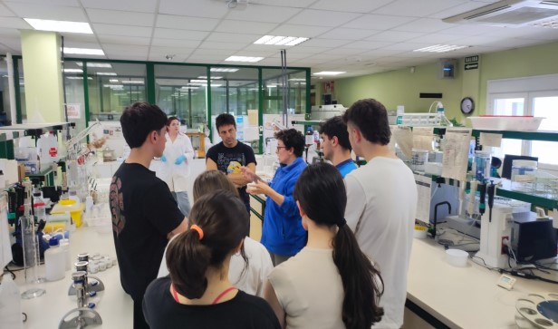 Explicación de diferentes técnicas de análisis a alumnos del IES Escultor Daniel en el Laboratorio Regional