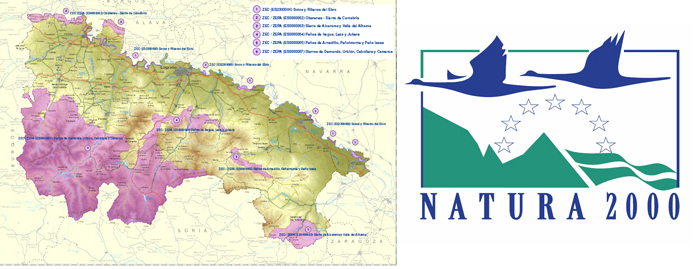 mapa Red Natura 2000 en La Rioja