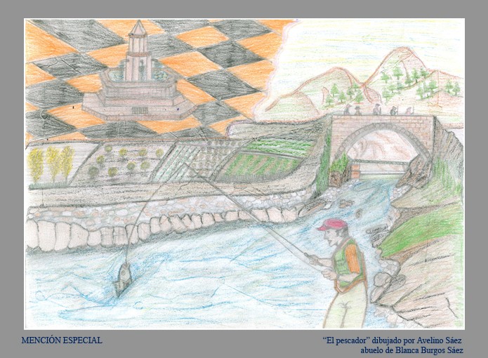 Mención especial del concurso de dibujo - pescador -