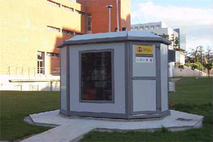 cabina de medición de calidad del aire
