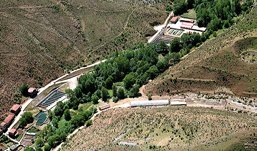 vista aérea piscifactoría de Brieva