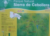 Panel informativo en Sierra Cebollera