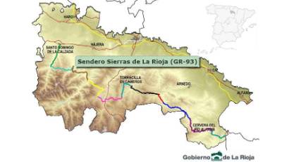 mapa del recorrido del GR 93 - la rioja. Este enlace se abrirá en una ventana nueva