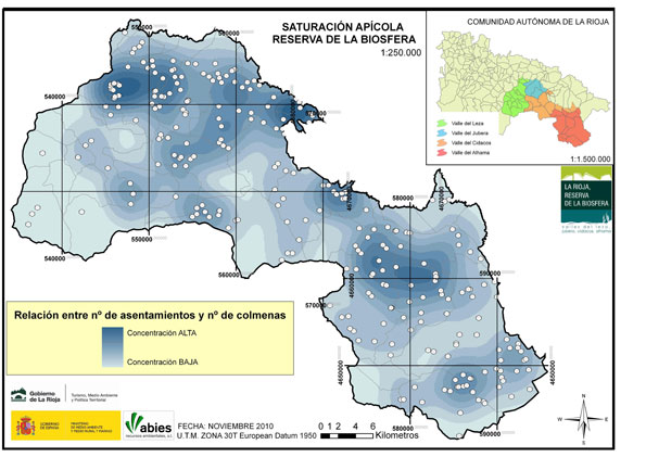 mapa saturación apícola