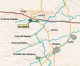 Mapa de localización del área recreativa. Este enlace se abrirá en una ventana nueva